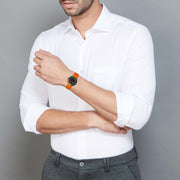  Shop Authentic Michael Kors Maritime Three-Hand Analog Black Dial Orange Silicone Strap Watch for Men - MK9157 - Luxxuri