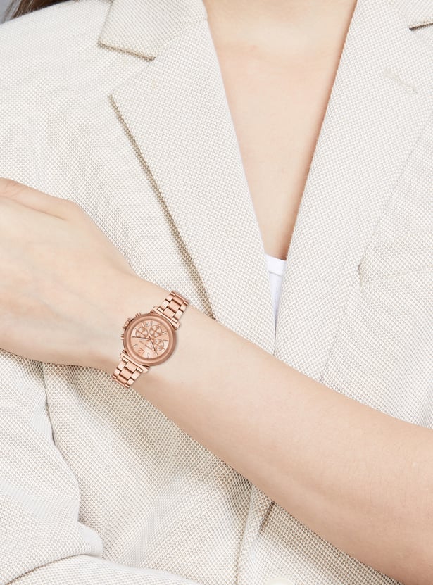  Shop Authentic Michael Kors Maren Chronograph Rose Gold Dial Rose Gold Steel Strap Watch for Women - MK7494 - Luxxuri