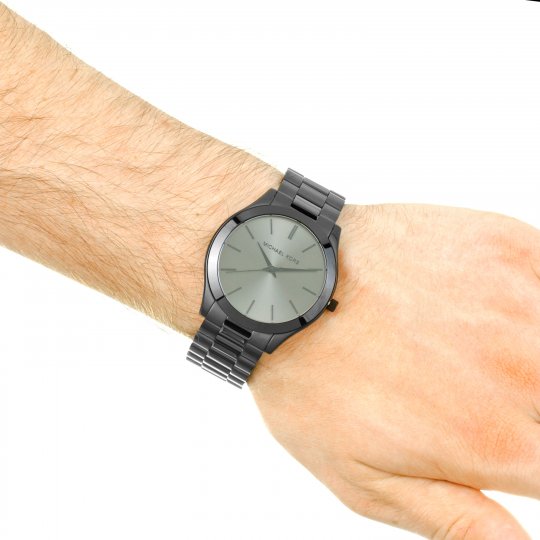  Shop Authentic Michael Kors Slim Runway Black Dial Black Steel Strap Watch for Men - MK8507 - Luxxuri