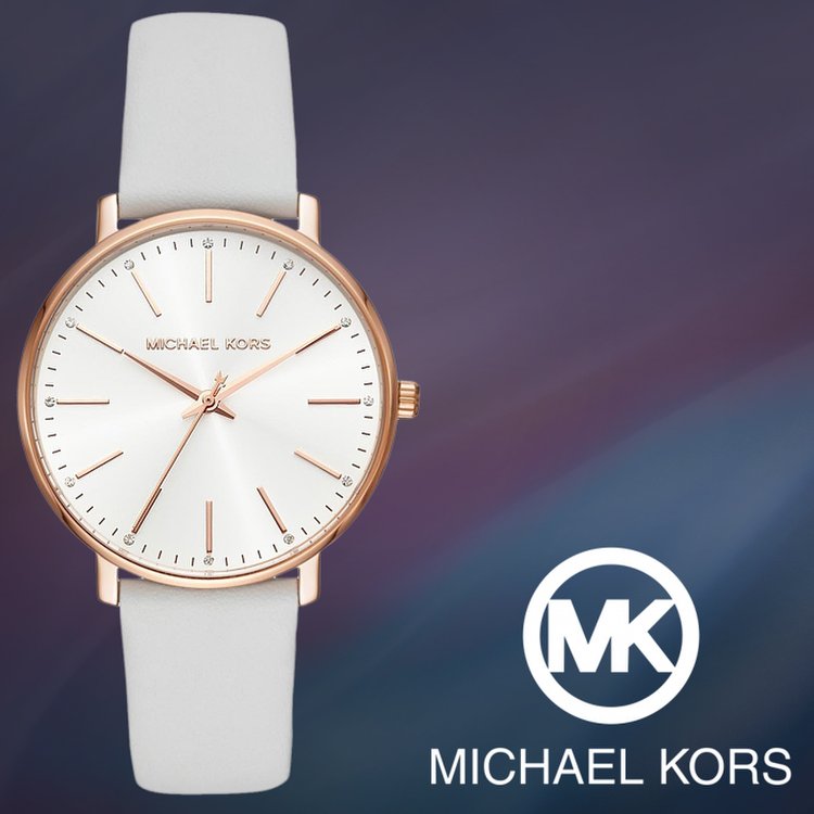  Shop Authentic Michael Kors Pyper Quartz White Dial White Leather Strap Watch For Women - MK2800 - Luxxuri