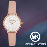  Shop Authentic Michael Kors Pyper Analog White Dial Pink Leather Strap Watch For Women - MK2803 - Luxxuri