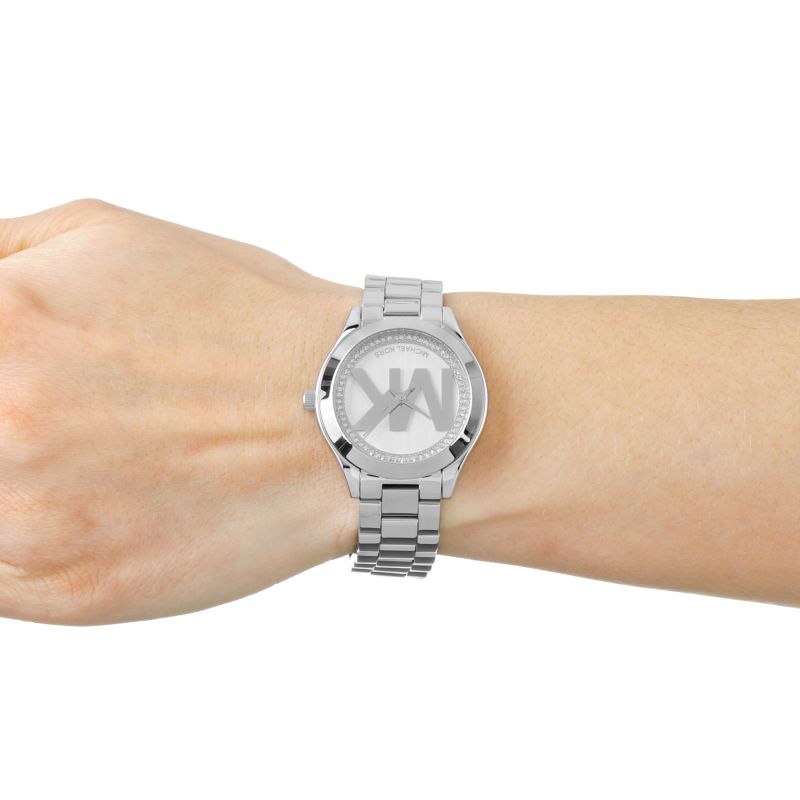  Shop Authentic Michael Kors Mini Slim Runway Silver Dial Silver Steel Strap Watch for Women - MK3548 - Luxxuri