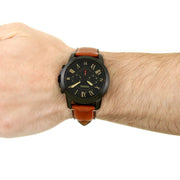  Shop Authentic Fossil Grant Chronograph Black Dial Brown Leather Strap Watch for Men - FS5241 - Luxxuri