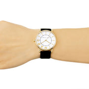  Shop Authentic Marc Jacobs Roxy White Dial Black Leather Strap Watch for Women - MJ1532 - Luxxuri