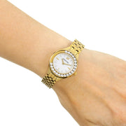  Shop Authentic Swarovski Lovely Crystals White Dial Gold Steel Strap Watch for Women - 5242895 - Luxxuri