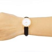 Shop Authentic Movado Ultra Slim White Dial Brown Leather Strap Watch For Women - 0607096 - Luxxuri
