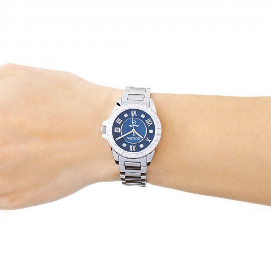  Shop Authentic Bulova Marine Star Blue Dial Silver Steel Strap Watch for Women - 96R215 - Luxxuri