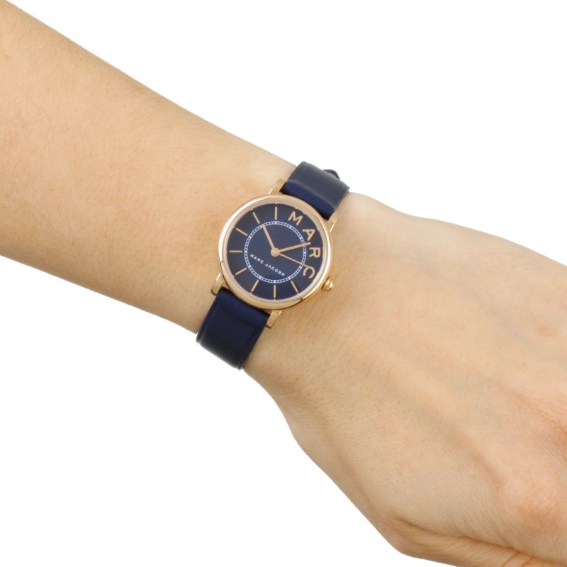  Shop Authentic Marc Jacobs Roxy Navy Blue Dial Navy Blue Leather Strap Watch for Women - MJ1539 - Luxxuri