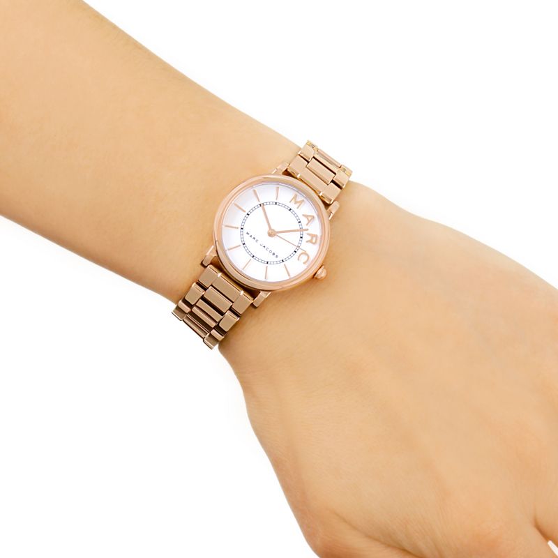  Shop Authentic Marc Jacobs Roxy White Dial Rose Gold Steel Strap Watch for Women - MJ3523 - Luxxuri