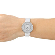  Shop Authentic Swarovski Crystalline Pure White Dial White Leather Strap Watch for Women - 5275046 - Luxxuri