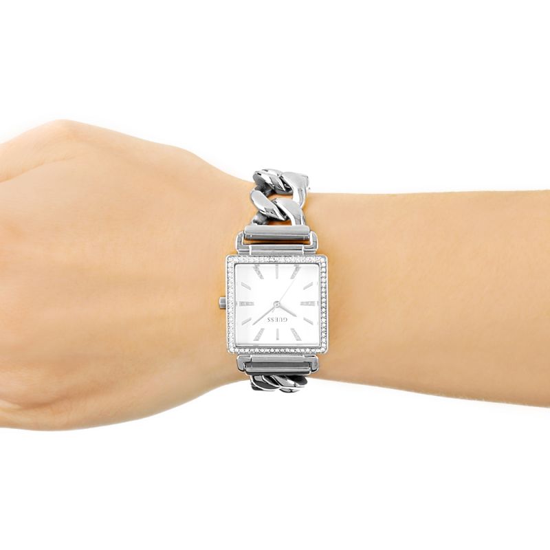  Shop Authentic Guess Vanity Diamonds White Dial Silver Steel Strap Watch for Women - W1030L1 - Luxxuri