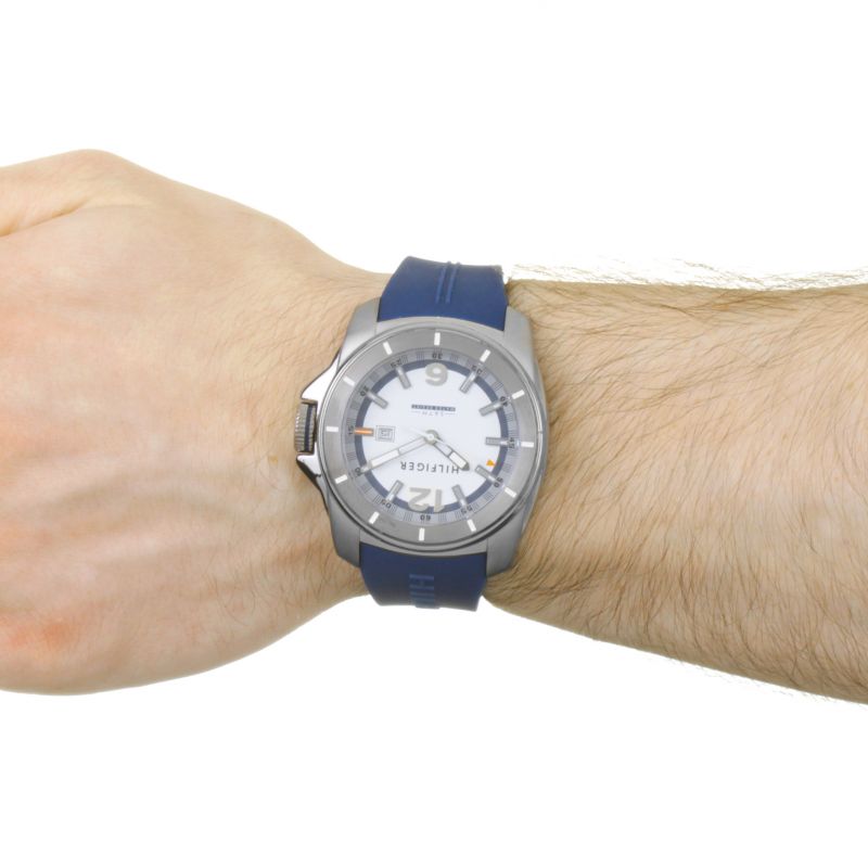  Shop Authentic Tommy Hilfiger Windsurf White Dial Blue Rubber Strap Watch for Men - 1791113 - Luxxuri