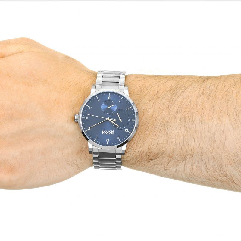  Shop Authentic Hugo Boss Oxygen Chronograph Blue Dial Silver Steel Strap Watch for Men - 1513597 - Luxxuri
