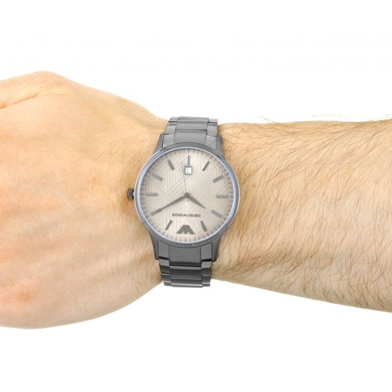  Shop Authentic Emporio Armani Renato Quartz Grey Dial Grey Steel Strap Watch For Men - AR11120 - Luxxuri