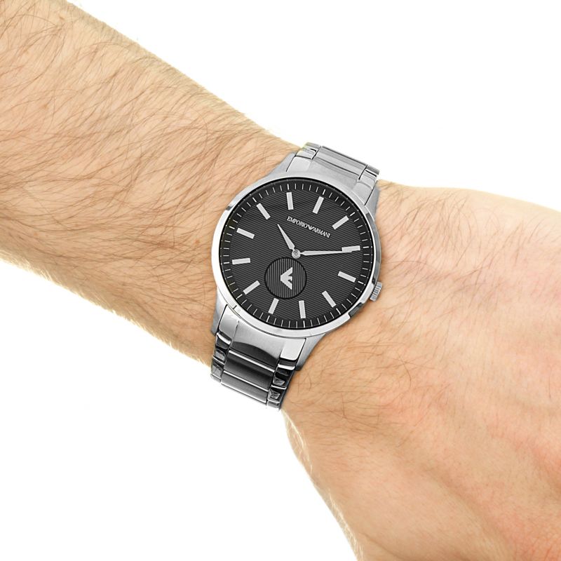  Shop Authentic Emporio Armani Renato Quartz Black Dial Silver Steel Strap  Watch For Men - AR11118 - Luxxuri