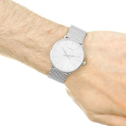  Shop Authentic Calvin Klein White Dial Silver Mesh Bracelet Watch for Women - K8M21126 - Luxxuri