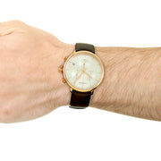  Shop Authentic Calvin Klein High Noon Silver Dial Brown Leather Strap Watch for Men - K8M276G6 - Luxxuri