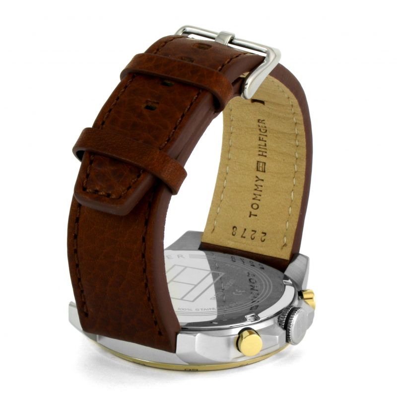  Shop Authentic Tommy Hilfiger Decker Blue Dial Brown Leather Strap Watch for Men - 1791561 - Luxxuri