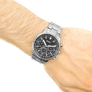  Shop Authentic Fossil Goodwin Chronograph Black Dial Silver Steel Strap Watch for Men - FS5412 - Luxxuri