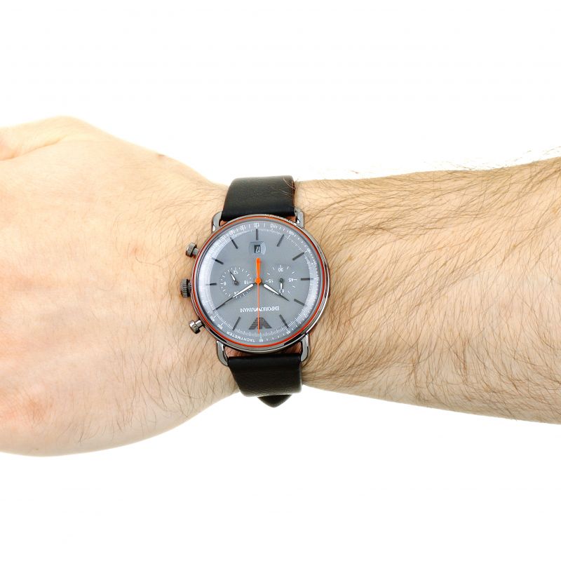  Shop Authentic Emporio Armani Aviator Grey Dial Grey Leather Strap Watch For Men - AR11168 - Luxxuri