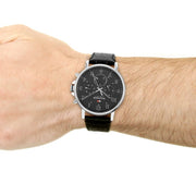  Shop Authentic Tommy Hilfiger Daniel Black Dial Black Leather Strap Watch for Men - 1710381 - Luxxuri