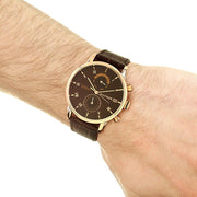  Shop Authentic Tommy Hilfiger Kane Brown Dial Brown Leather Strap Watch for Men - 1710400 - Luxxuri