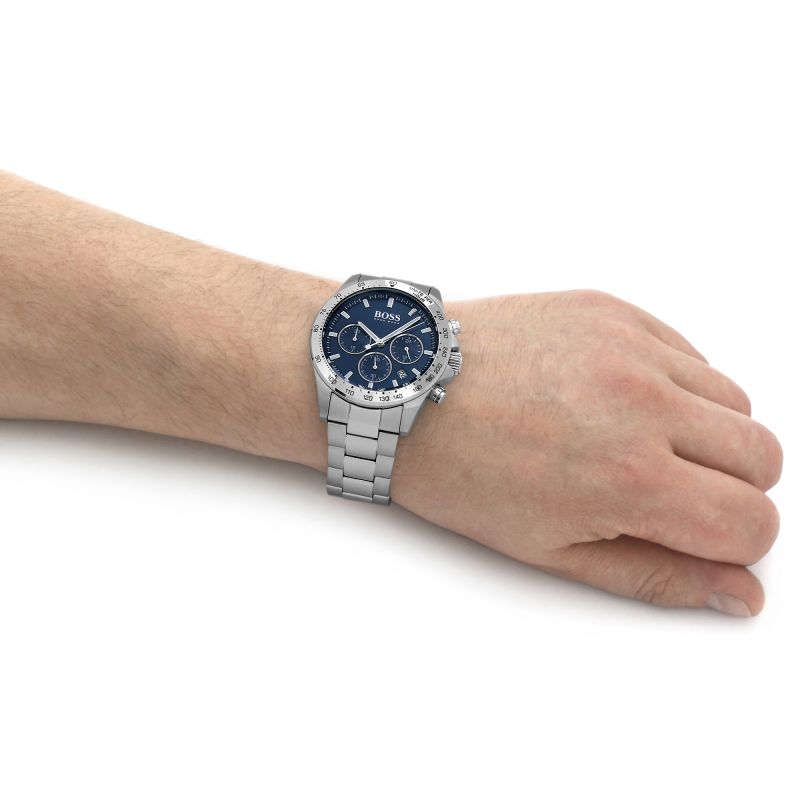  Shop Authentic Hugo Boss Hero Sport Blue Dial Silver Steel Strap Watch for Men - 1513755 - Luxxuri