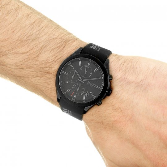  Shop Authentic Hugo Boss Velocity Black Dial Black Rubber Strap Watch for Men - 1513720 - Luxxuri