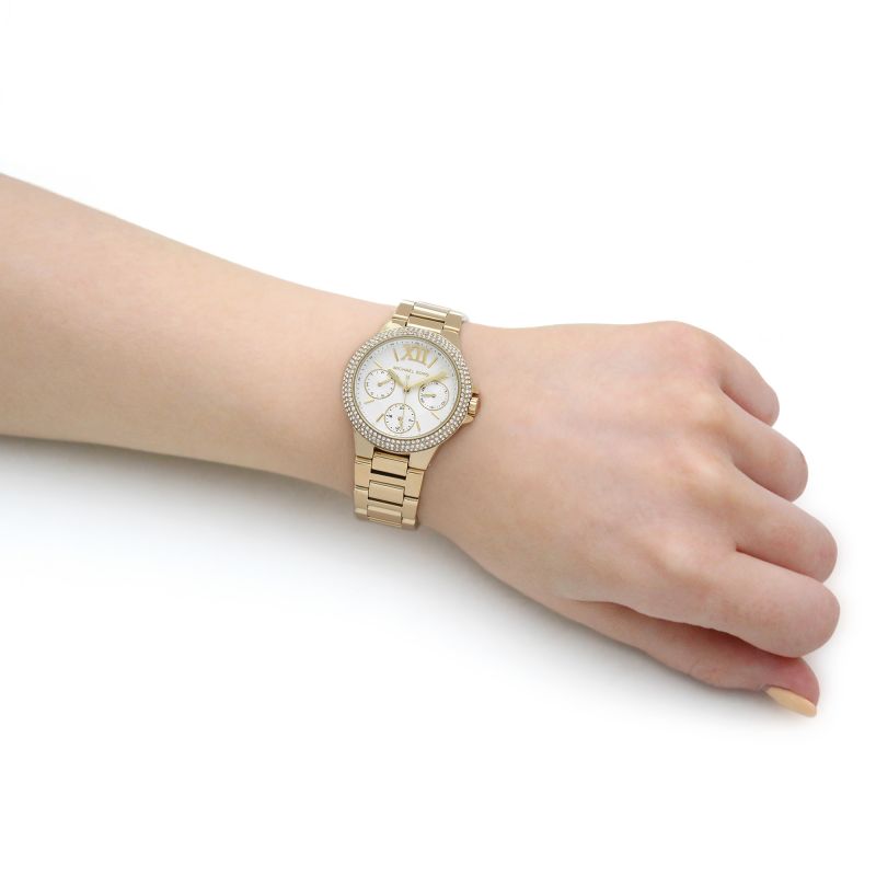  Shop Authentic Michael Kors Camille Multifunction Silver Dial Two Tone Steel Strap Watch For Women - MK6982 - Luxxuri