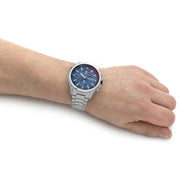  Shop Authentic Hugo Boss Globetrotter Blue Dial Silver Steel Strap Watch for Men - 1513823 - Luxxuri