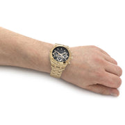  Shop Authentic Guess Continental Black Dial Gold Steel Strap Watch for Men - GW0260G2 - Luxxuri