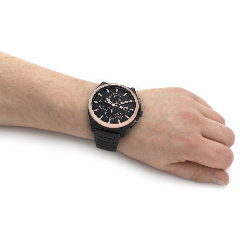  Shop Authentic Hugo Boss Grandmaster Black Dial Black Steel Strap Watch for Men  - 1513885 - Luxxuri