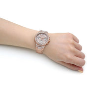  Shop Authentic Guess Moonlight Multi Function Diamonds White Dial Rose Gold Steel Strap Watch for Women - GW0320L3 - Luxxuri