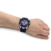  Shop Authentic Guess Navigator Chronograph Blue Dial Blue Rubber Strap Watch for Men - GW0264G4 - Luxxuri