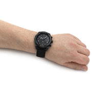  Shop Authentic Fossil Bronson Chronograph Black Dial Black Leather Strap Watch for Men - FS5874 - Luxxuri
