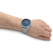  Shop Authentic Hugo Boss Sophio Blue Dial Silver Mesh Bracelet Watch for Men - 1513942 - Luxxuri