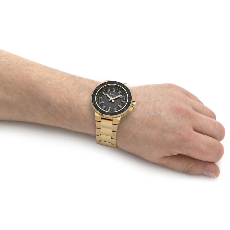  Shop Authentic Guess Track Grey Dial Gold Steel Strap Watch for Men - GW0426G2 - Luxxuri