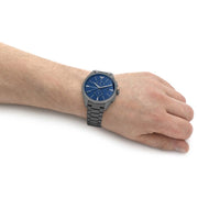  Shop Authentic Emporio Armani Chronograph Quartz Blue Dial Grey Steel Strap Watch For Men - AR11481 - Luxxuri