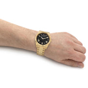  Shop Authentic Guess Connoisseur Black Dial Gold Steel Strap Watch for Men - GW0265G3 - Luxxuri