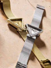  Shop Authentic Guess Fame Diamonds Silver Dial Silver Mesh Bracelet Watch for Women - GW0508L1 - Luxxuri