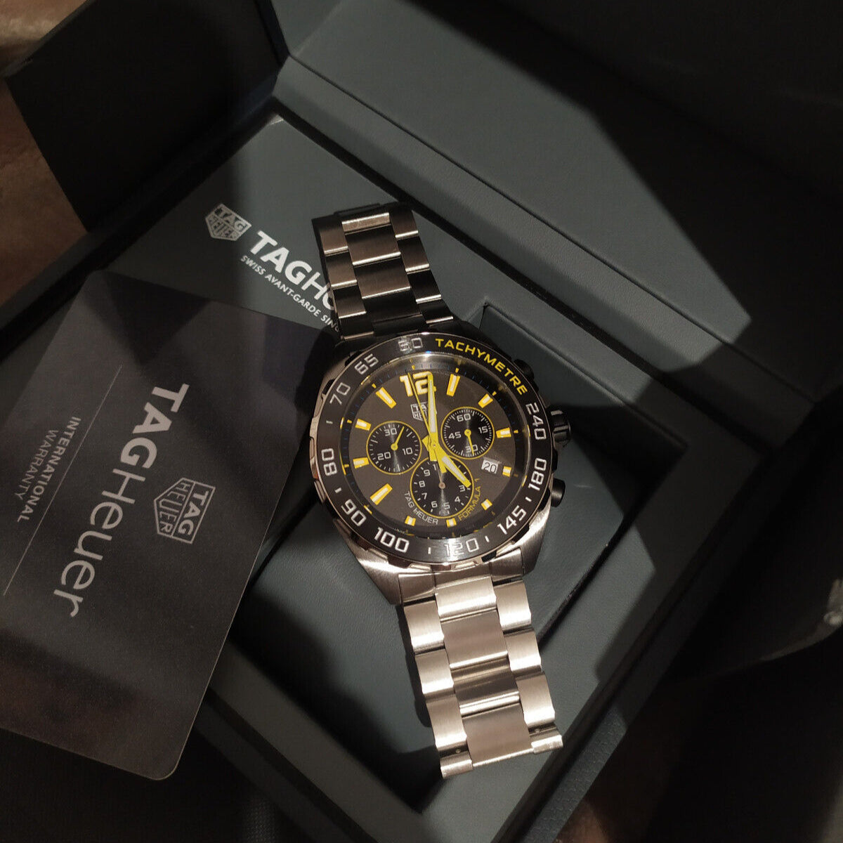  Shop Authentic Tag Heuer Formula 1 Chronograph Grey Dial Silver Steel Strap Watch for Men - CAZ101AG.BA0842 - Luxxuri