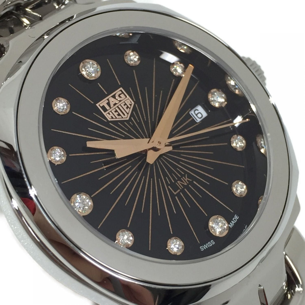  Shop Authentic Tag Heuer Link Quartz Black Dial Silver Steel Strap Watch for Women - WBC131F.BA0649 - Luxxuri