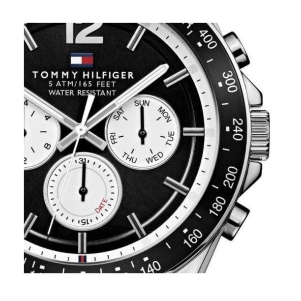  Shop Authentic Tommy Hilfiger Luke Quartz Black Dial Silver Steel Strap Watch for Men - 1791120 - Luxxuri
