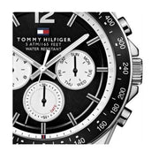  Shop Authentic Tommy Hilfiger Luke Quartz Black Dial Silver Steel Strap Watch for Men - 1791120 - Luxxuri