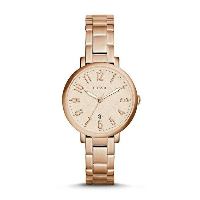  Shop Authentic Fossil Jacqueline Rose Gold Dial Rose Gold Steel Strap Watch for Women - ES3970 - Luxxuri