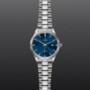  Shop Authentic Tudor Style Automatic Diamonds Blue Dial Silver Steel Strap Watch for Men - M12710-0017 - Luxxuri