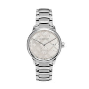  Shop Authentic Burberry The Classic Silver Dial Silver Steel Strap Watch for Men - BU10004 - Luxxuri