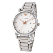  Shop Authentic Emporio Armani Quartz White Dial Silver Steel Strap Watch For Men - AR90000 - Luxxuri