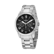  Shop Authentic Fossil Grant Chronograph Black Dial Silver Steel Strap Watch for Men - FS4736 - Luxxuri