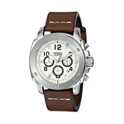  Shop Authentic Fossil Modern Machine White Dial Brown Leather Strap Watch for Men - FS4929 - Luxxuri